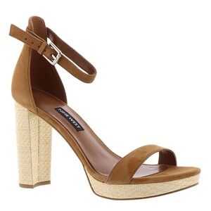 Nine West Dempsey Platform Sandal | Brown | Size 8.5